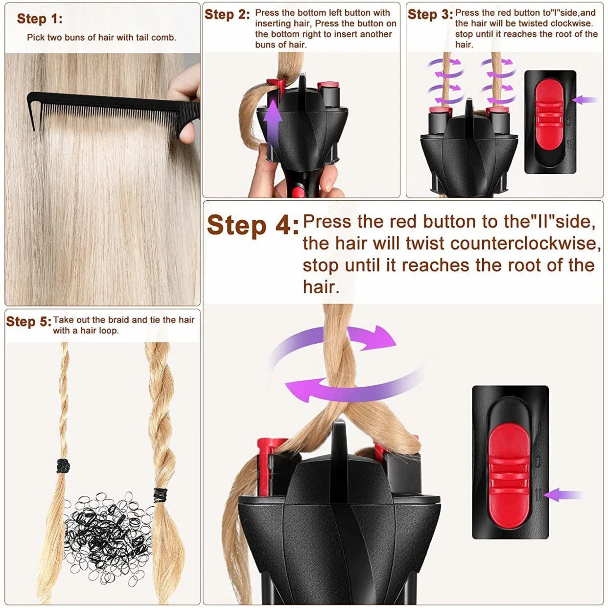 Tresseuse Automatique Professionnelle - Des Tresses Parfaites en Quelques Minutes