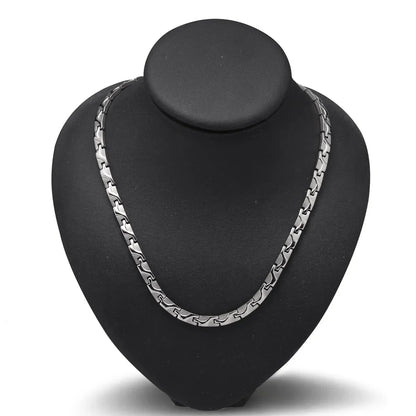 Collier Magnétique Homme ARADOO en Acier Titane